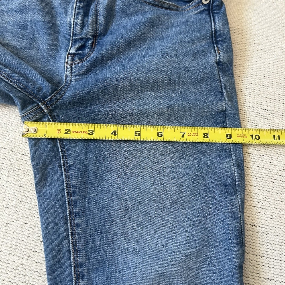 American Eagle Jeans Sz 6S Blue High Rise Artist Flare Stretch Denim 28x28.5 - Picture 13 of 16
